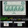 Image 1 : 1863 US Fractional Currency 50¢ First Issue Fr-1310 Washington W/ Monigram Graded cu63 By PMG