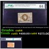 Image 1 : 1863 US Fractional Currency 5c Second Issue fr-1232 Washington In Oval Graded cu64 By PMG