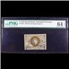 Image 3 : 1863 US Fractional Currency 5c Second Issue fr-1232 Washington In Oval Graded cu64 By PMG