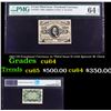 Image 1 : PCGS 1863 US Fractional Currency 5c Third Issue fr-1239 Spencer M. Clark Graded cu64 By PCGS
