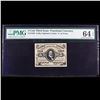 Image 2 : PCGS 1863 US Fractional Currency 5c Third Issue fr-1239 Spencer M. Clark Graded cu64 By PCGS
