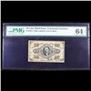 Image 2 : US Fractional Currency 10c Third Issue fr-1255 Washington Bust Green Reverse Graded cu64 By PMG