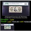 Image 1 : US Fractional Currency 25c Third Issue fr-1294 Bust of Wm Fessenden Green Rev Graded cu63 By PMG