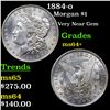 Image 1 : 1884-o Morgan Dollar $1 Grades Choice+ Unc