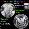 Image 1 : ***Auction Highlight*** 1881-s Morgan Dollar $1 Graded ms67 By SEGS (fc)