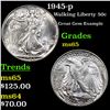Image 1 : 1945-p Walking Liberty Half Dollar 50c Grades GEM Unc