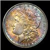 Image 2 : 1886-p Rainbow Toned Morgan Dollar $1 Grades Choice+ Unc