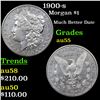 Image 1 : 1900-s Morgan Dollar $1 Grades Choice AU