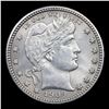 Image 2 : 1909-p Barber Quarter 25c Grades Unc Details
