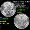 Image 1 : 1900-o vam 21 R5 Morgan Dollar $1 Grades GEM Unc