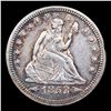 Image 2 : 1853-p Arrows & Rays Seated Liberty Quarter 25c Grades AU Details