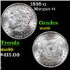 Image 1 : 1898-o Morgan Dollar $1 Grades GEM+ Unc