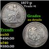 Image 1 : 1877-p Trade Dollar $1 Grades AU Details