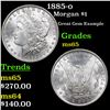 Image 1 : 1885-o Morgan Dollar $1 Grades GEM Unc