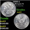 Image 1 : 1880-o Morgan Dollar $1 Grades Select Unc