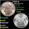 Image 1 : 1888-p Morgan Dollar $1 Grades GEM Unc