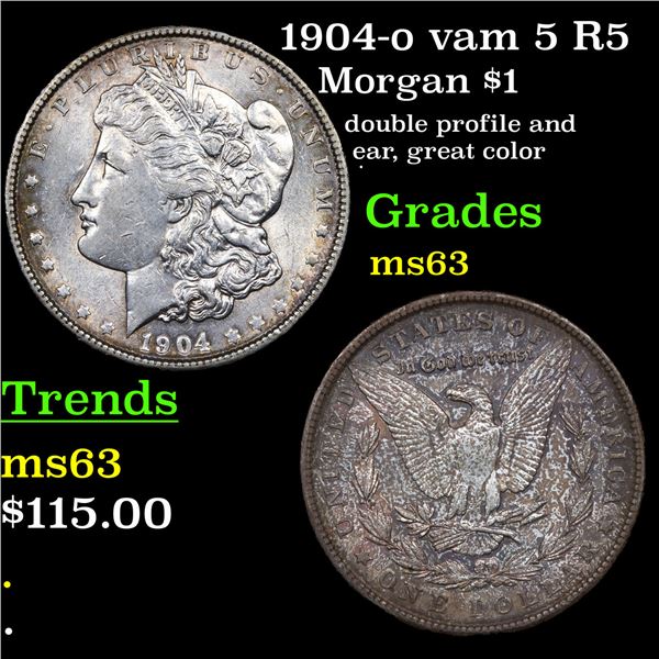 1904-o vam 5 R5 Morgan Dollar $1 Grades Select Unc