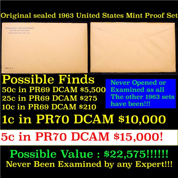 Original sealed 1963 United States Mint Proof Set