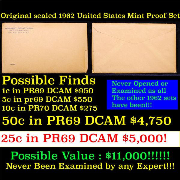 Original sealed 1962 United States Mint Proof Set