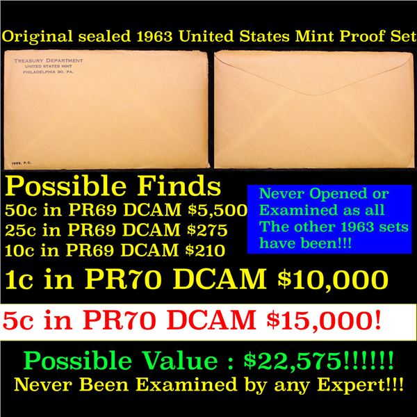 Original sealed 1963 United States Mint Proof Set