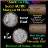 Image 1 : ***Auction Highlight***  AU/BU Slider Brinks Shotgun Morgan $1 Roll 1902 & P Ends Virtually UNC (fc)