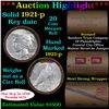 Image 1 : ***Auction Highlight*** Full solid Date 1921-p Peace silver dollar roll, 20 coin (fc)