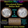 Image 1 : ***Auction Highlight*** Full solid date 1922-p Uncirculated Peace silver dollar roll, 20 coins (fc)