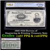 Image 1 : PCGS 1890 $100 Bureau of Engraving & Printing Treasury Note Graded cu67 PPQ By PCGS