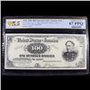 Image 2 : PCGS 1890 $100 Bureau of Engraving & Printing Treasury Note Graded cu67 PPQ By PCGS