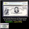 Image 1 : PCGS 1878 $1000 Bureau of Engraving & Printing Legal Tender Note Graded cu64 PPQ By PCGS