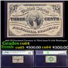 Image 1 : PCGS 1865 US Fractional Currency 3c Third Issue fr-1226 Washingon Graded cu64 By PCGS