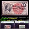 Image 1 : PCGS 1870's US Fractional Currency 15¢ Fourth Issue Fr-1271 Graded au50 PPQ By PCGS