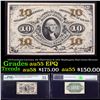 Image 1 : US Fractional Currency 10c Third Issue fr-1255 Washington Bust Green Reverse\ Graded au55 EPQ By PMG