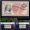 Image 1 : 1870's US Fractional Currency 15¢ Fourth Issue Fr-1267 Graded cu64 EPQ By PMG