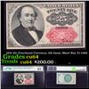 Image 1 : 1874 25c Fractional Currency, 5th Issue, Short Key Fr-1309  Graded cu64 By PMG