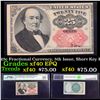 Image 1 : 1874 25c Fractional Currency, 5th Issue, Short Key Fr-1309  Graded xf40 EPQ By PMG