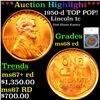 ***Auction Highlight*** 1950-d TOP POP! Lincoln Cent 1c Graded ms68 rd By SEGS (fc)
