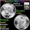***Auction Highlight*** 1923-p Peace Dollar $1 Graded ms66+ By SEGS (fc)