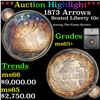 ***Auction Highlight*** 1873 Arrows Seated Liberty Dime 10c Graded ms65+ By SEGS (fc)