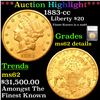 ***Auction Highlight*** 1883-cc Gold Liberty Double Eagle $20 Graded ms62 details By SEGS (fc)