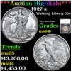 ***Auction Highlight*** 1927-s Walking Liberty Half Dollar 50c Graded ms64+ By SEGS (fc)