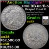 ***Auction Highlight*** 1796 BB-65/B-5 Draped Bust Dollar $1 Graded au53 By SEGS (fc)