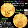 ***Auction Highlight*** 1883-s Near Top POP! Gold Liberty Double Eagle $20 Graded ms64 By SEGS (fc)