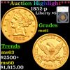 ***Auction Highlight*** 1852-p Gold Liberty Half Eagle $5 Graded ms61 By SEGS (fc)