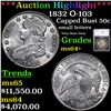 ***Auction Highlight*** 1832 O-103 Capped Bust Half Dollar 50c Graded ms64+ By SEGS (fc)