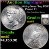 ***Auction Highlight*** 1925-p Near Top POP! Peace Dollar $1 Graded ms67 By SEGS (fc)