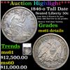 ***Auction Highlight*** 1846-o Tall Date Seated Half Dollar 50c Graded ms61 details By SEGS (fc)
