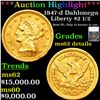 ***Auction Highlight*** 1847-d Dahlonega Gold Liberty Quarter Eagle $2 1/2 Graded ms62 details By SE