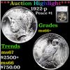***Auction Highlight*** 1922-p Peace Dollar $1 Graded ms66+ By SEGS (fc)