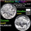 ***Auction Highlight*** 1925-p Near Top POP! Buffalo Nickel 5c Graded ms67 By SEGS (fc)